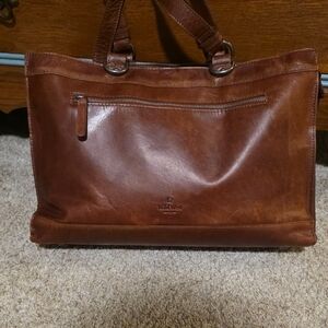 Wild West Brown Leather Women's Laptop Bag